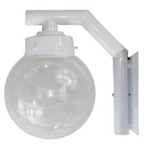 Arandela Solarium 215 Externa/Interna com Globo de Vidro Transparente 15x28 Branco