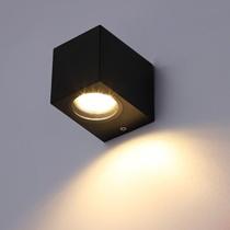 Arandela Solo Sobrepor Preta para1x MR16 IP65 Soquete GU10 Opus