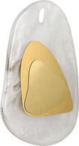 Arandela stone ø20x30cm dourado e vidro translucido Arandela stone ø20x30cm dourado e vidro translucido