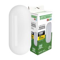 Arandela Tartaruga De Led Taschibra Force 18w Ip65 Branca Bivolt 3000k Luz Quente