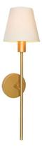 Arandela Tocheiro Alumínio E Tecido Dourado 60xø15cm - Arandela Tocheiro Alumínio E Tecido Dourado 60xø15cm -