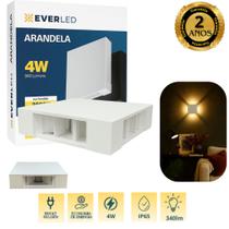 Arandela Trevo 4 Fachos Direcionável 4w Branco Quente 3000k Arandela Trevo 4 Fachos Direcionável 4w Branco Quente 3000k