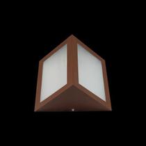 Arandela triangular 17cm marrom