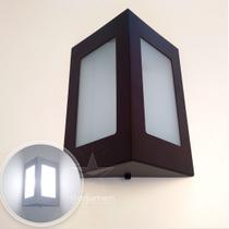 Arandela triângular em alumínio E27 Marrom st532