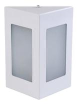 Arandela Triangular Luminária 2 Vidros Muro Ou Parede Opl