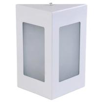 Arandela Triangular Luminária 2 Vidros Muro Ou Parede Opl