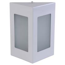 Arandela Triângular Luminária Externa Interna Muro Parede Alumínio Branco - Rei da Iluminação