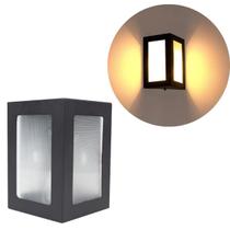 Arandela Triângulo Externa 2 Vidros E27 Parede Muro Ar2012