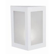 Arandela triangulo para 1 lampada e-27 branco ideal 283br