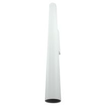 Arandela Tubo Cilindro Alumínio Branca 40Cm + Led