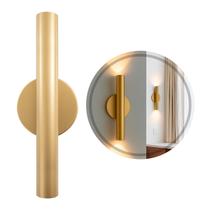 Arandela Tubo Cilindro Cyla 30cm Champanhe 2 Fachos P/ 2 Led Mr11 St2773