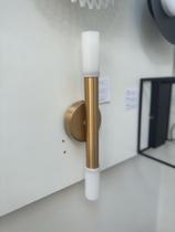 Arandela tubo com vidro leitoso gold escovado AR 5778 - Oldartisan