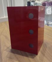 Arandela Vermelha 3 furos potência máxima 60w Munclair