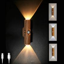 Arandela Yckeogln com sensor de movimento, recarregável, 3 cores