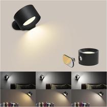 Arandelas de parede: lâmpadas de parede LED AKSDA, operadas por bateria, pretas Arandelas de parede: lâmpadas de parede LED AKSDA, operadas por bateria, pretas