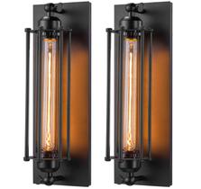 Arandelas de parede Licperron Industrial Black, pacote com 2 unidades, aprovação UL Arandelas de parede Licperron Industrial Black, pacote com 2 unidades, aprovação UL