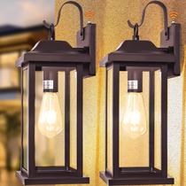 Arandelas de parede para exterior Roravilila 17" Bronze, pacote com 2 unidades IP65 Arandelas de parede para exterior Roravilila 17" Bronze, pacote com 2 unidades IP65