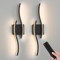 Arandelas de Parede Recarregáveis WOSHITU Pretas 60cm com Controle Remoto 2 Unidades Arandelas de Parede Recarregáveis WOSHITU Pretas 60cm com Controle Remoto 2 Unidades