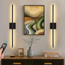 Arandelas de parede TaofiaCo, controle remoto LED recarregável de 80 cm, pacote com 2