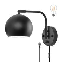 Arandelas de parede VATONI Dimmable Swing Arm com plugue e dimmer