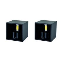 Arandelas LED 2W 3000 K Preta Mini Facho Ajustável Makled Desing moderno e Discreto Arandelas LED 2W 3000 K Preta Mini Facho Ajustável Makled Desing moderno e Discreto