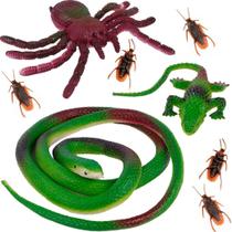 Aranha Cobra Lagartixa Baratas Borracha Pegadinha Brinquedo Aranha Cobra Lagartixa Baratas Borracha Pegadinha Brinquedo