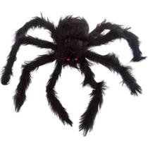 Aranha de Pelúcia Preta Grande de Halloween