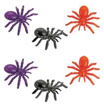 Aranha de Plástico Colorida - 6 Unidades Aranha de Plástico Colorida - 6 Unidades
