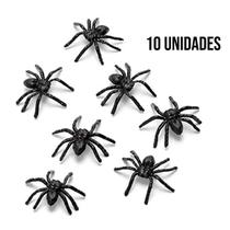 Aranha de Plástico Preta - 10 Unidades Aranha de Plástico Preta - 10 Unidades