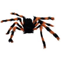 Aranha Gigante Laranja 70x17cm Decoração De Halloween