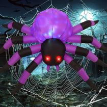 Aranha inflável de Halloween GOOSH 2m com luz mágica ao ar livre