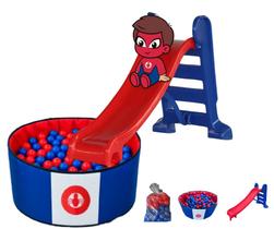 Aranha kit piscina dobrável mais bolinhas de piscina e escorregador alegria no brincar Aranha kit piscina dobrável mais bolinhas de piscina e escorregador alegria no brincar