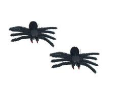 Aranha Negra De Borracha Kit Com 2 Unidades