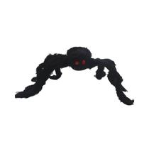 Aranha Peluda Preta Olhos Vermelhos Halloween para Enfeitar Aranha Peluda Preta Olhos Vermelhos Halloween para Enfeitar