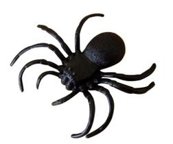 Aranha Tarântula Enfeite Halloween De Borracha Preta