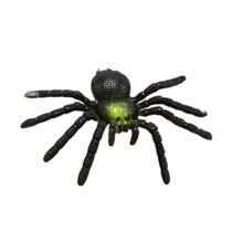 Aranha Tarântula Preta e Verde de Borracha