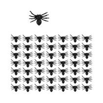 Aranhas Pretas Luminosas De Halloween Em Plástico 50 100pcs Decoração De Festa Brinquedo De