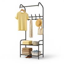 Arara Cabideiro 170cm Prateleiras Sapateira Ganchos Multiuso