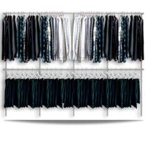 Arara cabideiro aramado trilho parede closet loja suspenso Br 3,70 m Arara cabideiro aramado trilho parede closet loja suspenso Br 3,70 m