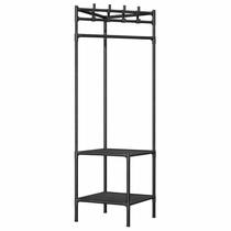 Arara Cabideiro De Canto com Prateleiras para Roupas: Otimizador de Espaço para Closet