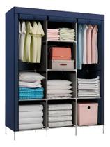 Arara Cabideiro De Roupas De Três Cabines E Capa De Tecido