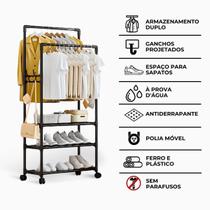 Arara Cabideiro Duplo Organizador