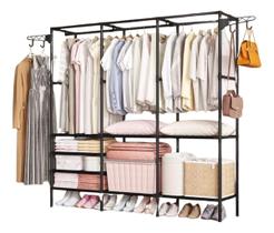Arara Cabideiro Para Roupa Triplo Cabides Sapateira Multiuso - Lar Textil