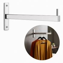 Arara Cabideiro Parede para Roupas 60cm Inox 304 - CA6020 Arara Cabideiro Parede para Roupas 60cm Inox 304 - CA6020
