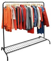 Arara Cabideiro Paris com Sapateira Açomix Suporte de Roupa