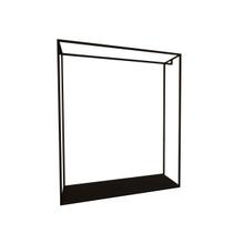 Arara Cabideiro U - PRETO + MDF Branco - 1 trava - 150x50x190h cm - CAB19015050PTOBCO1T