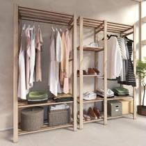 Arara Closet Aberto Modelo Industrial Duplo C/ Expositores