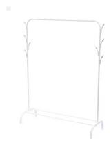 Arara Closet Cabideiro Com 1 Prateleira De Aço 110cm X150cm Expositor De Roupas De Chao Com Ganchos