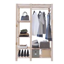 Arara Closet Pinus Industrial 8 Prateleira Cor Natural Arara Closet Pinus Industrial 8 Prateleira Cor Natural