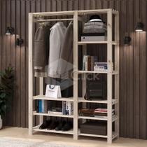 arara com prateleira arara decorativa closet